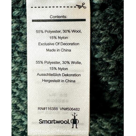 SmartWool Dk Sage Heather Cozy Lodge Buffalo Check Sweater Men's Size L NWT - Picture 6 of 8